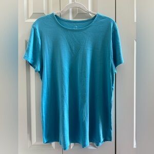 J. Jill Teal Crew-Neck Shirttail Tee - Size XL